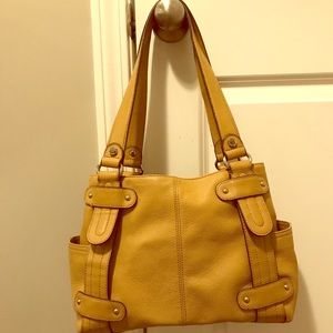 Utility Pocket Shoulder Leather Handbag - Gently Used!
